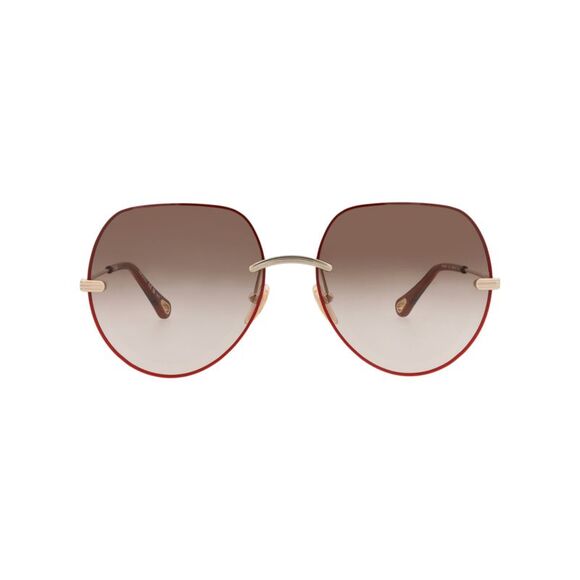 Round-Frame Metal Sunglasses